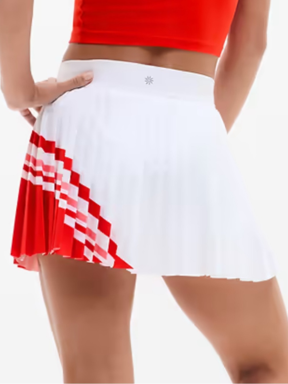 Athleta Match Point High Rise Pleated Colorblock Skort